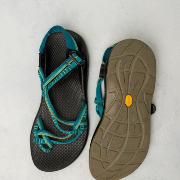 Chaco Blue & Green Double Strap Size 8 - Picture 5 of 6